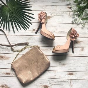 Nina blush peep toe shoes heels 9